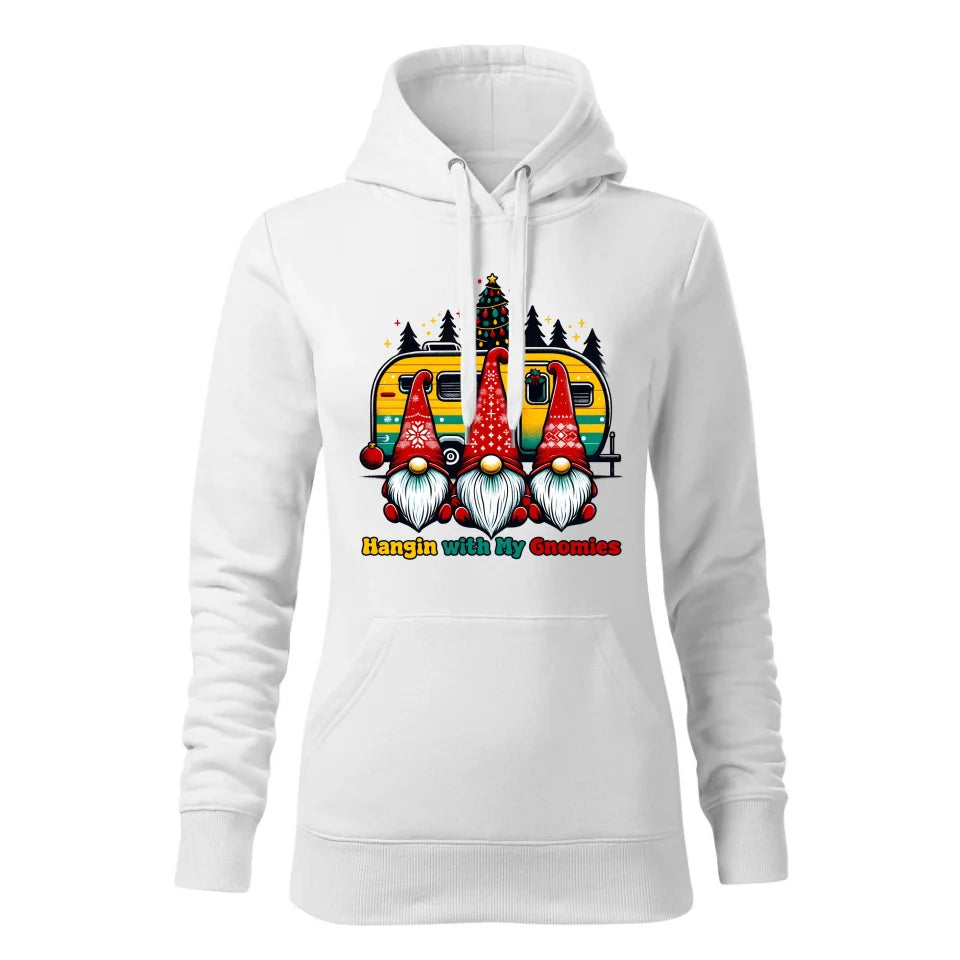 Świąteczna bluza damska z kapturem biała na prezent personalizacja hoodie Święta Boże Narodzenie Mikołajki