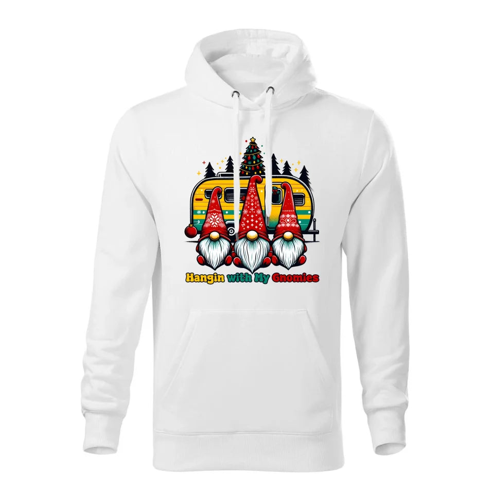 Świąteczna bluza męska z kapturem biała na prezent personalizacja hoodie Święta Boże Narodzenie Mikołajki