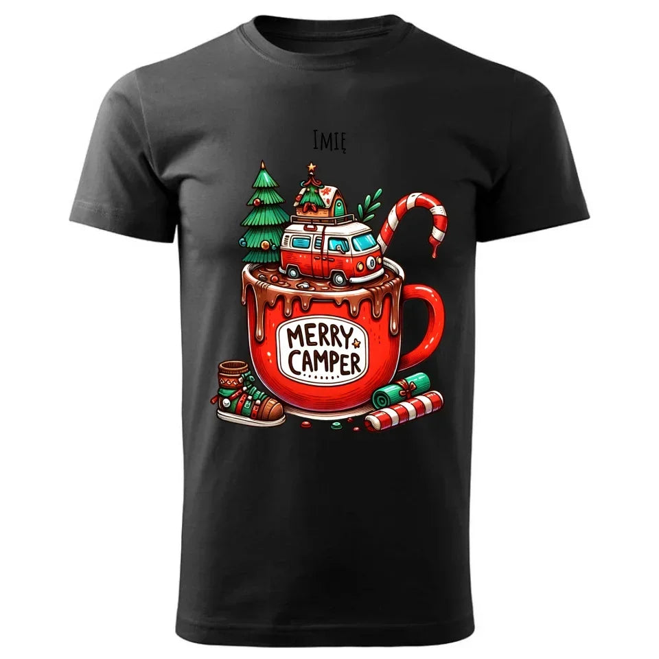 Merry Camper | Personalizowana koszulka męska świąteczna BN43 - StoryCups.pl
