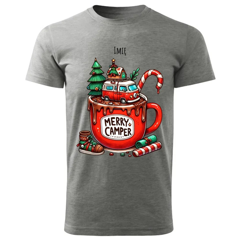 Merry Camper | Personalizowana koszulka męska świąteczna BN43 - StoryCups.pl