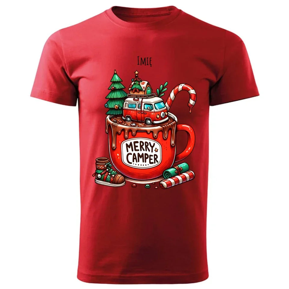 Merry Camper | Personalizowana koszulka męska świąteczna BN43 - StoryCups.pl