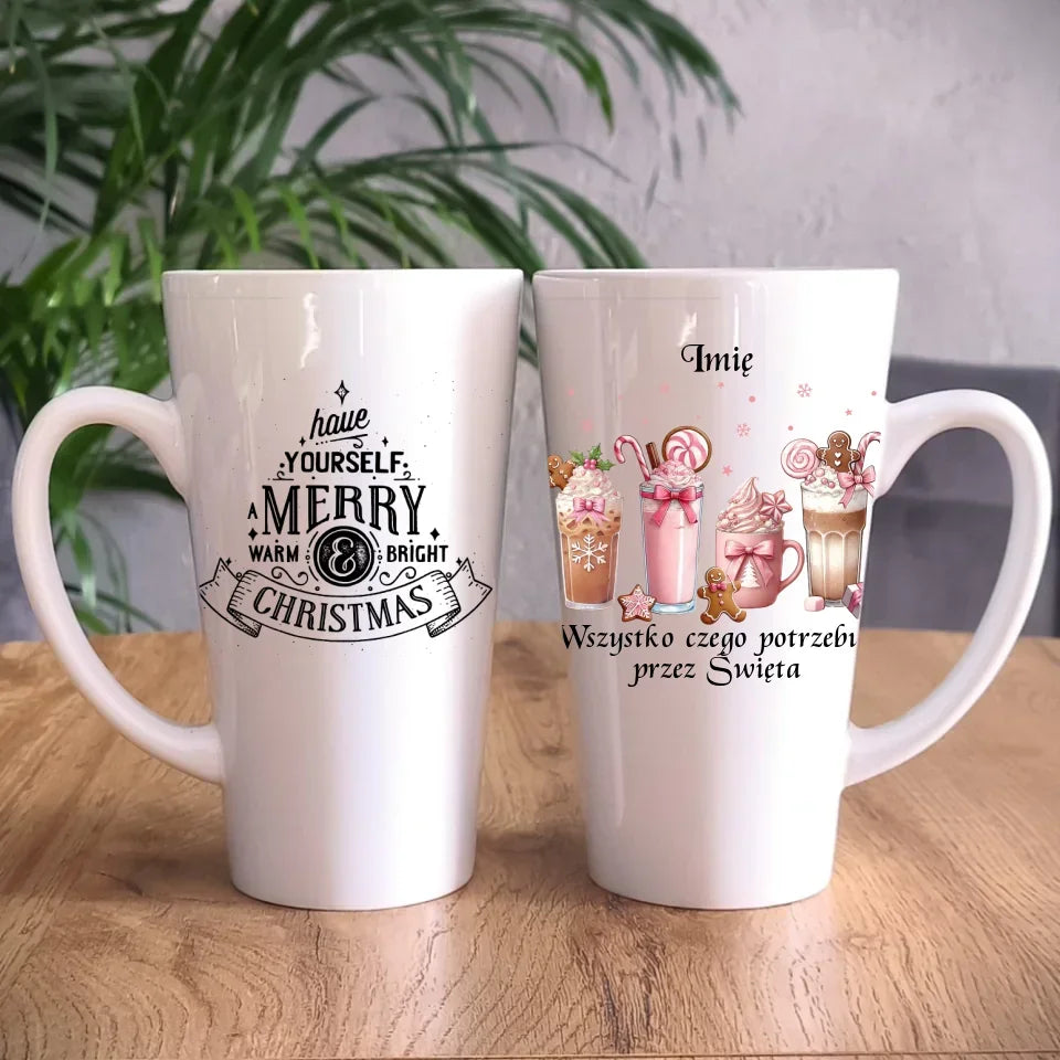 Wszystko czego potrzebuję przez Święta | Personalizowany kubek świąteczny BN46 - StoryCups.pl