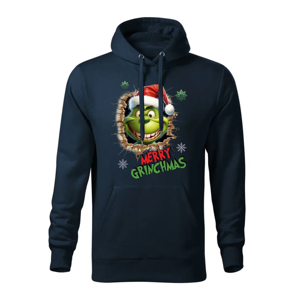 Świąteczna bluza męska z kapturem granatowa na prezent personalizacja hoodie Święta Boże Narodzenie Mikołajki