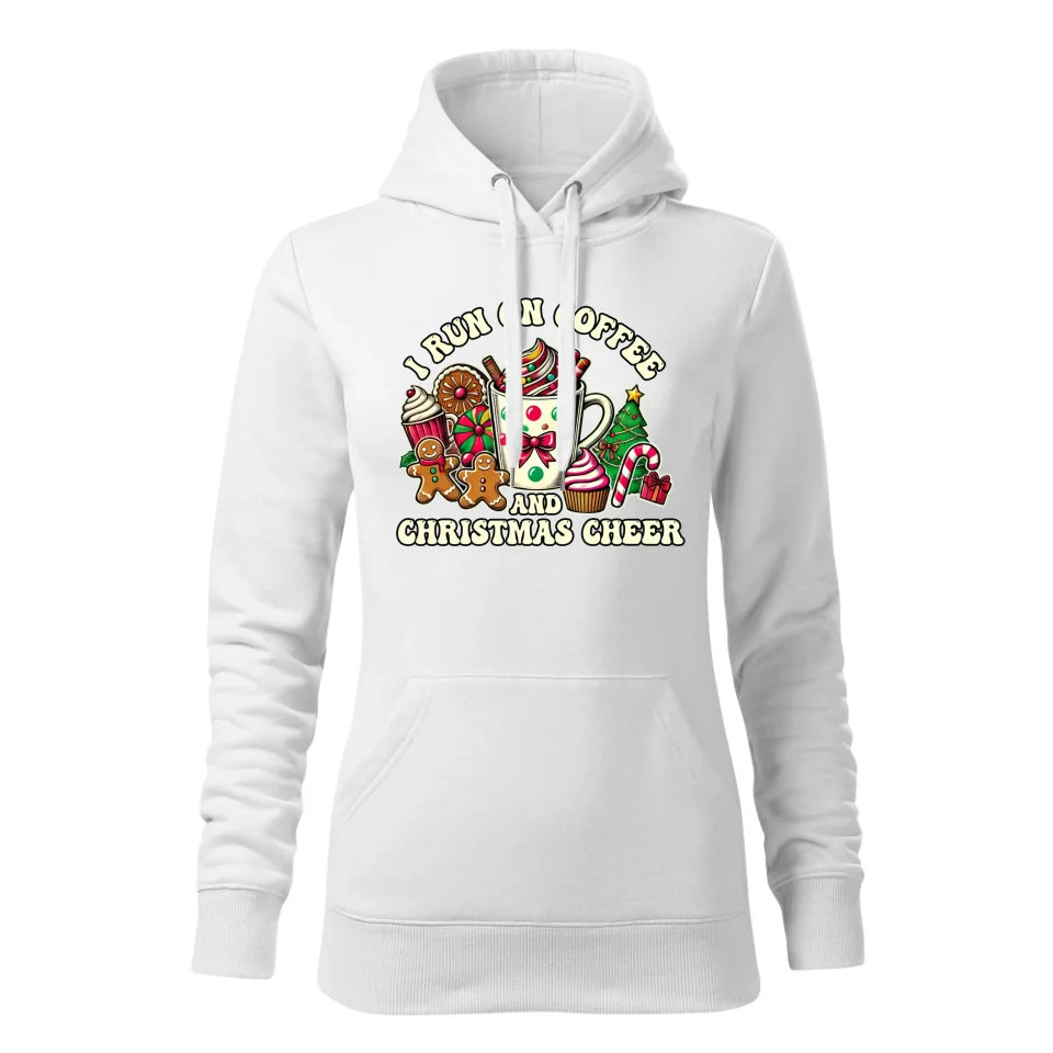 Świąteczna bluza damska z kapturem biała na prezent personalizacja hoodie Święta Boże Narodzenie Mikołajki