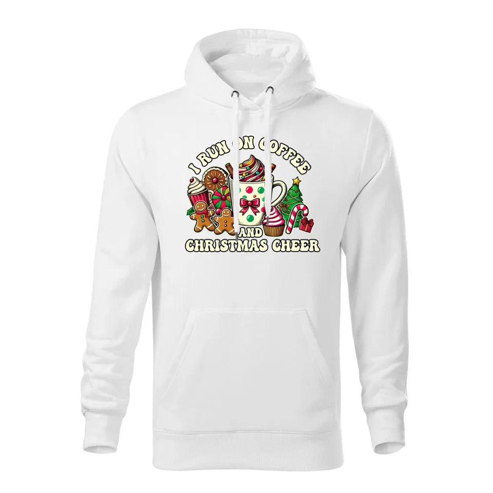 Świąteczna bluza męska z kapturem biała na prezent personalizacja hoodie Święta Boże Narodzenie Mikołajki