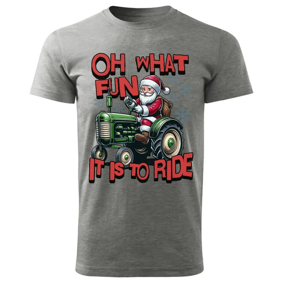 Oh what fun it is to ride | Świąteczna koszulka męska BN48 - StoryCups.pl