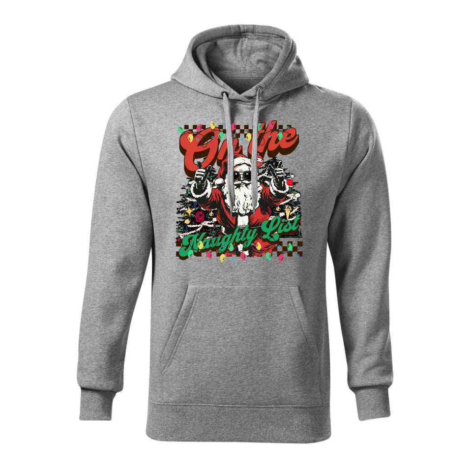 Świąteczna bluza męska z kapturem szara na prezent personalizacja hoodie Święta Boże Narodzenie Mikołajki