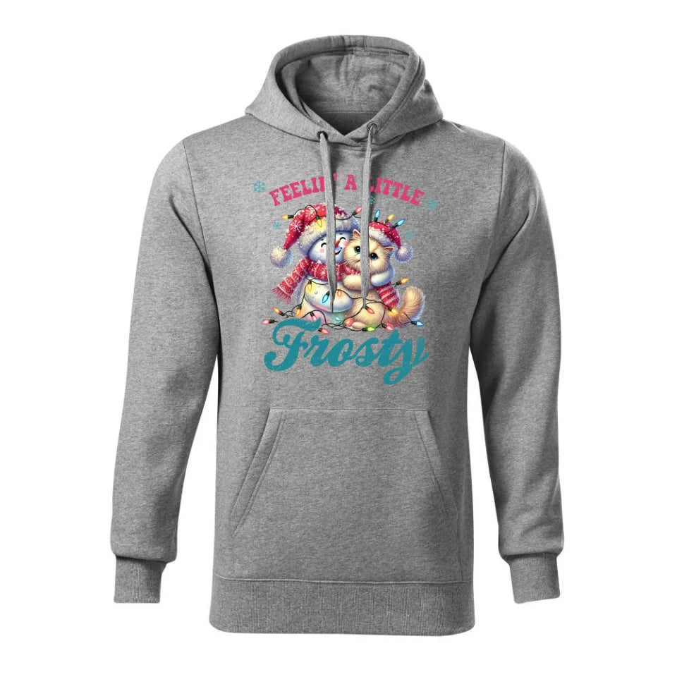 Świąteczna bluza męska z kapturem szara na prezent personalizacja hoodie Święta Boże Narodzenie Mikołajki