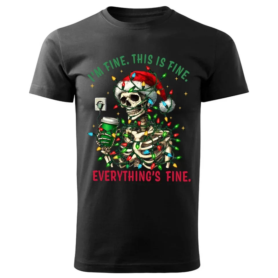 Everything's fine | Świąteczna koszulka męska BN55 - StoryCups.pl