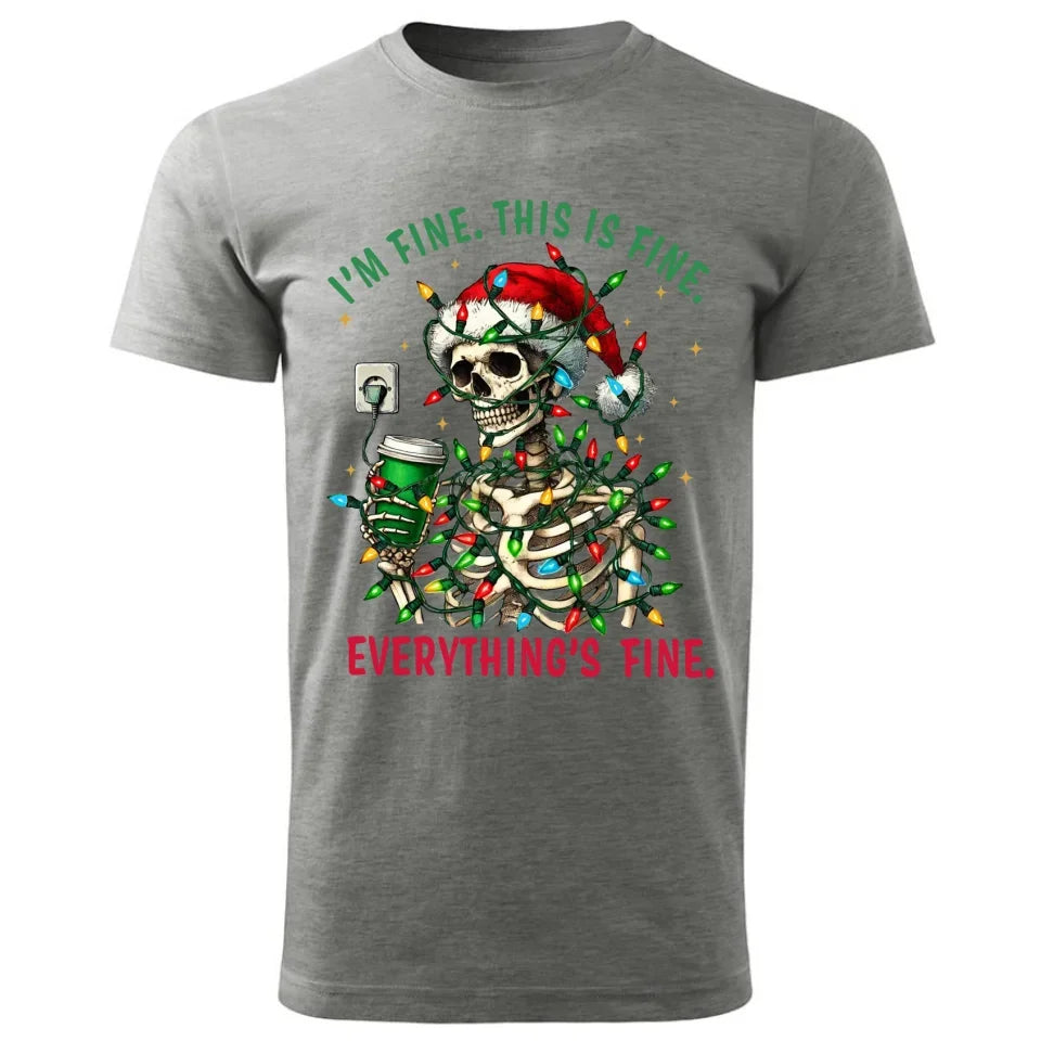 Everything's fine | Świąteczna koszulka męska BN55 - StoryCups.pl