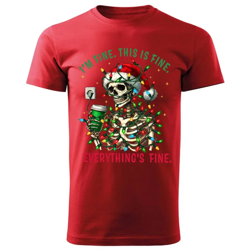 Everything's fine | Świąteczna koszulka męska BN55 - StoryCups.pl