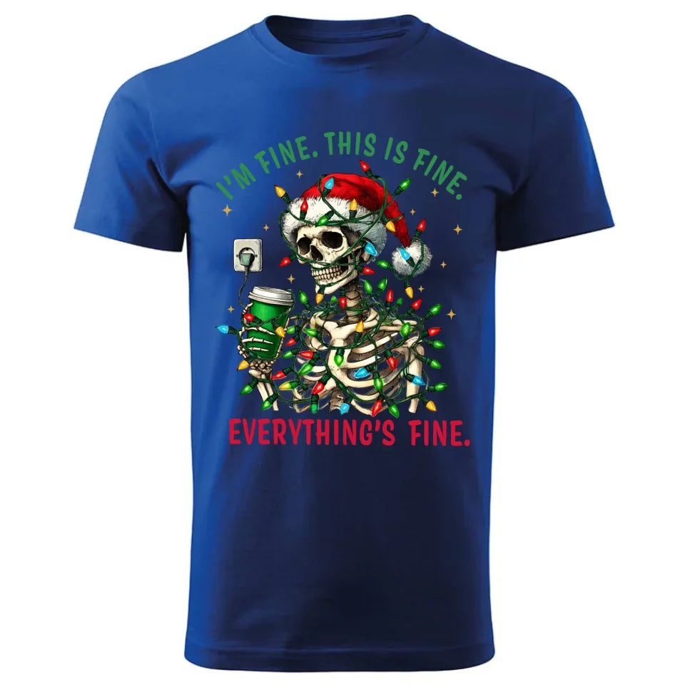 Everything's fine | Świąteczna koszulka męska BN55 - StoryCups.pl