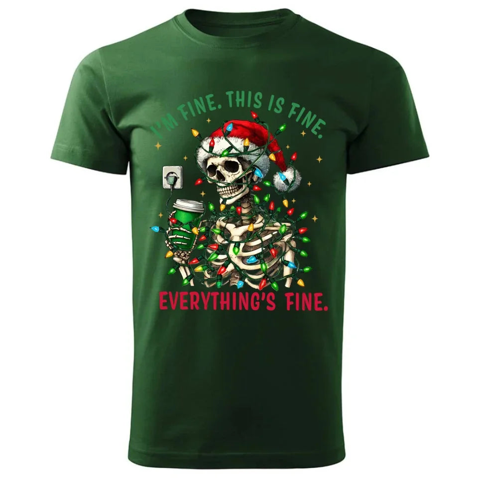 Everything's fine | Świąteczna koszulka męska BN55 - StoryCups.pl