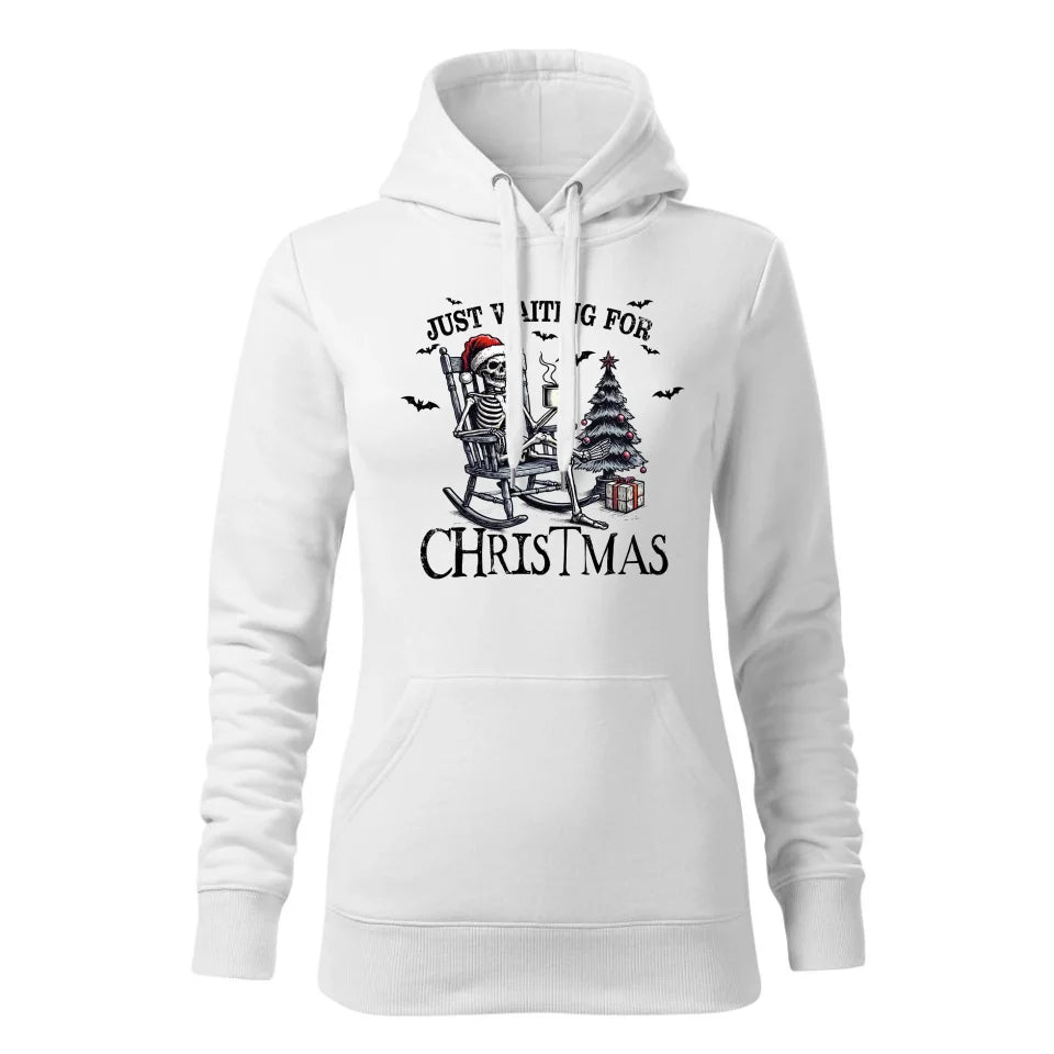 Świąteczna bluza damska z kapturem biała na prezent personalizacja hoodie Święta Boże Narodzenie Mikołajki