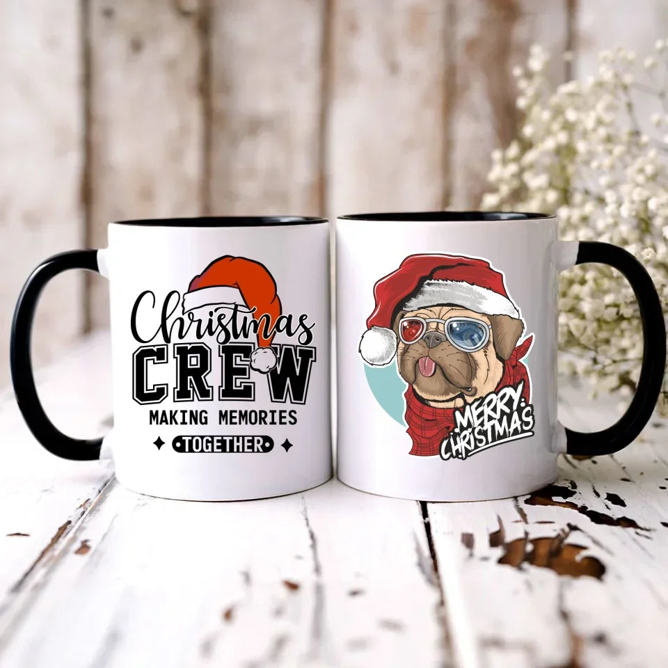 Merry Christmas | Świąteczny kubek z mopsem BN62 - StoryCups.pl