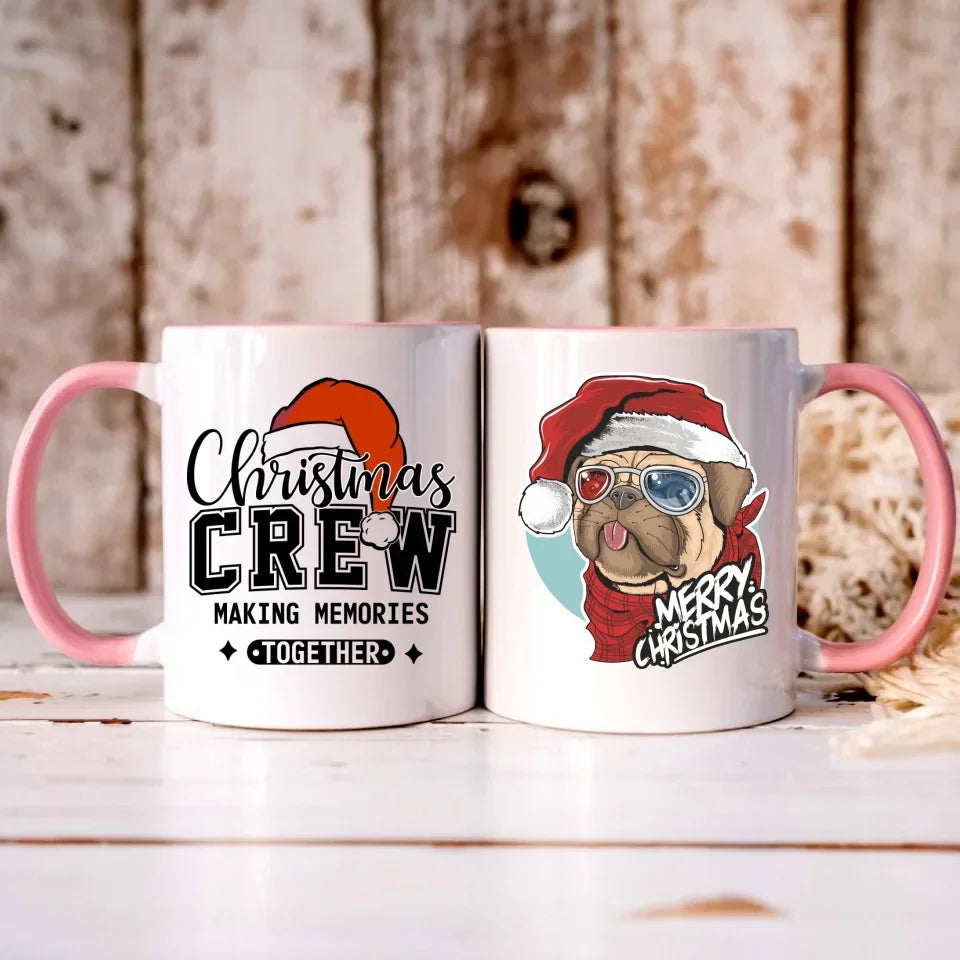 Merry Christmas | Świąteczny kubek z mopsem BN62 - StoryCups.pl