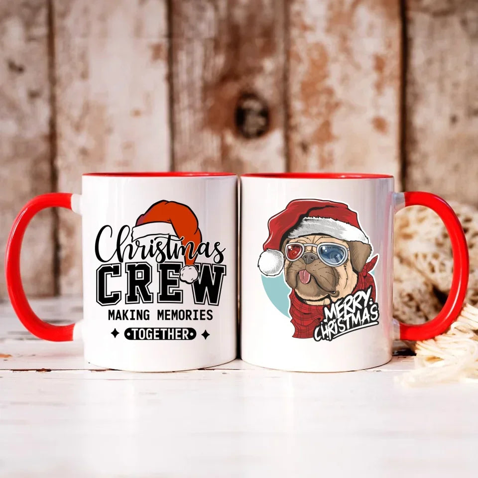 Merry Christmas | Świąteczny kubek z mopsem BN62 - StoryCups.pl