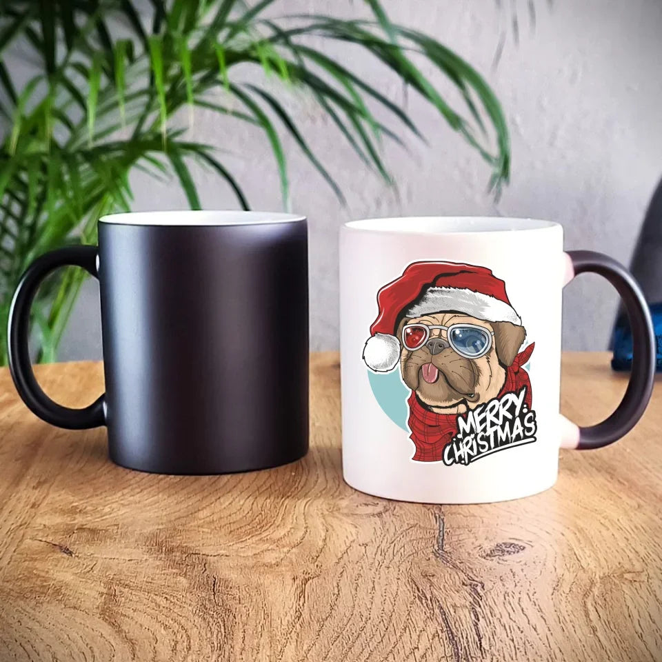 Merry Christmas | Świąteczny kubek z mopsem BN62 - StoryCups.pl