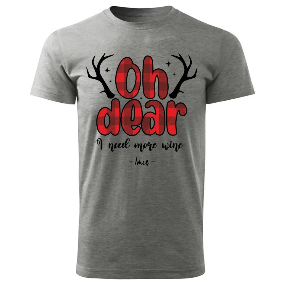 Potrzebuję więcej wina | Świąteczna koszulka męska BN63 - StoryCups.pl