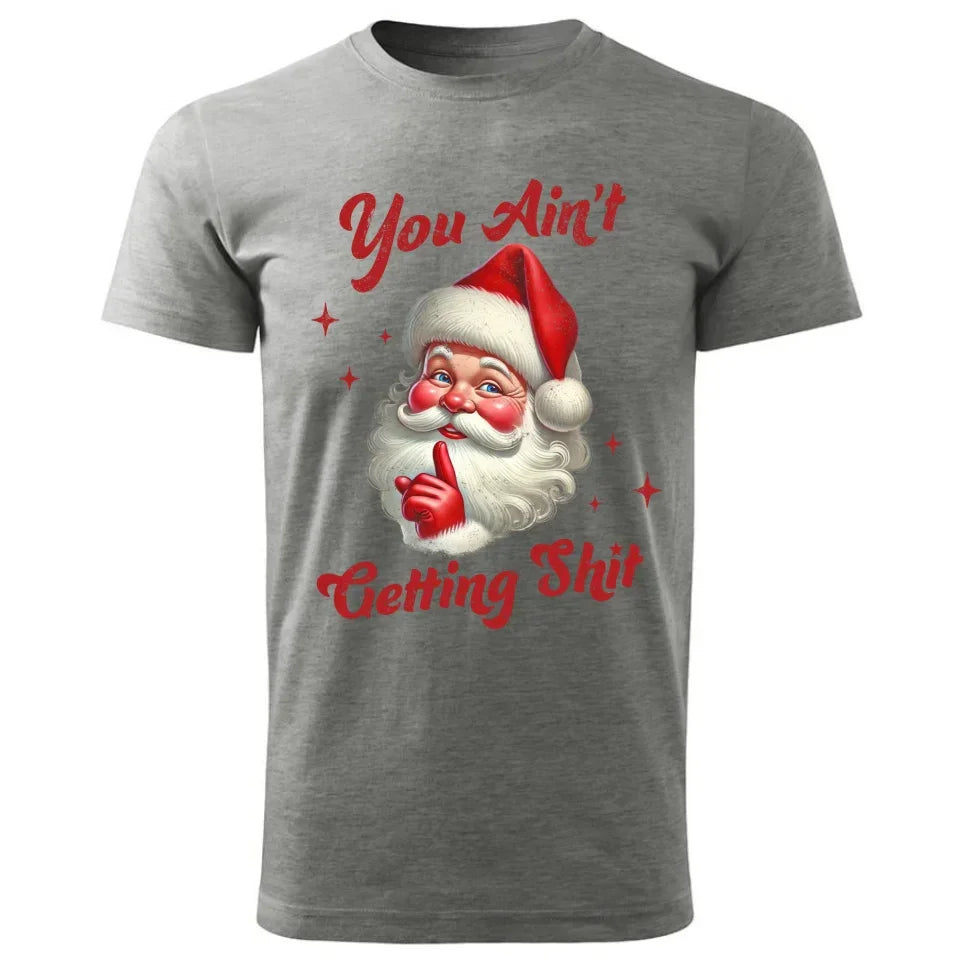 Nie dostaniesz nic | Świąteczna koszulka męska z Mikołajem BN66 - StoryCups.pl