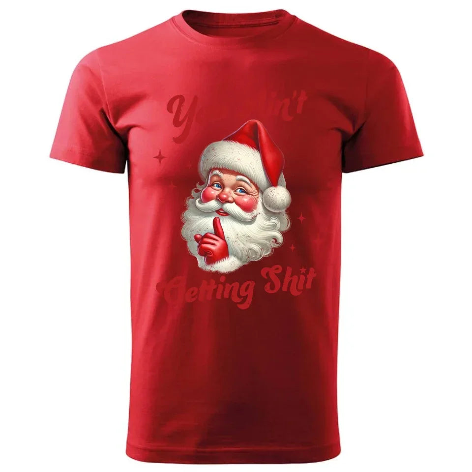 Nie dostaniesz nic | Świąteczna koszulka męska z Mikołajem BN66 - StoryCups.pl