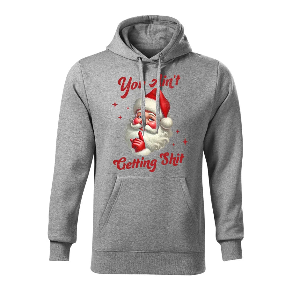 Świąteczna bluza męska z kapturem szara na prezent personalizacja hoodie Święta Boże Narodzenie Mikołajki