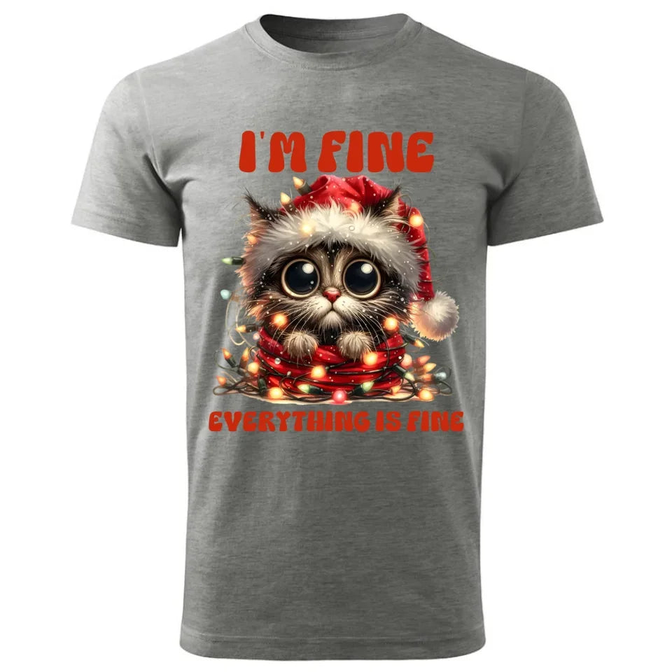 Wszystko jest w porządku | Świąteczna koszulka męska BN67 - StoryCups.pl