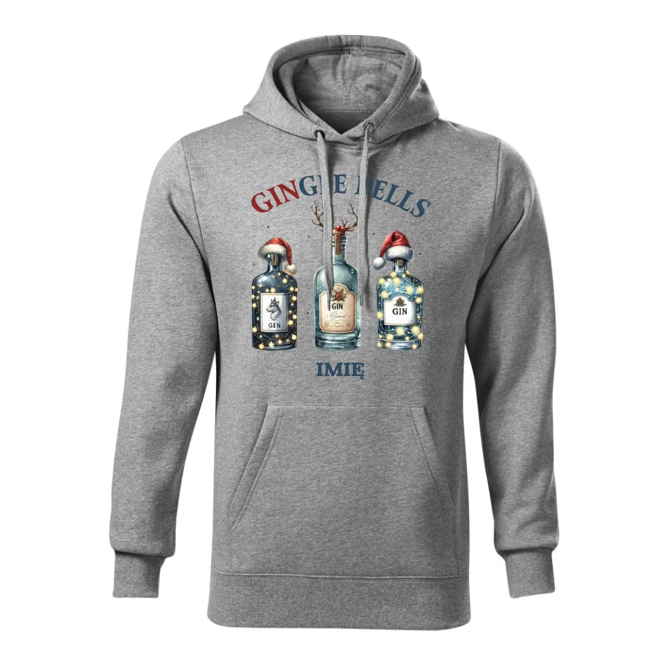 Świąteczna bluza męska z kapturem szara na prezent personalizacja hoodie Święta Boże Narodzenie Mikołajki