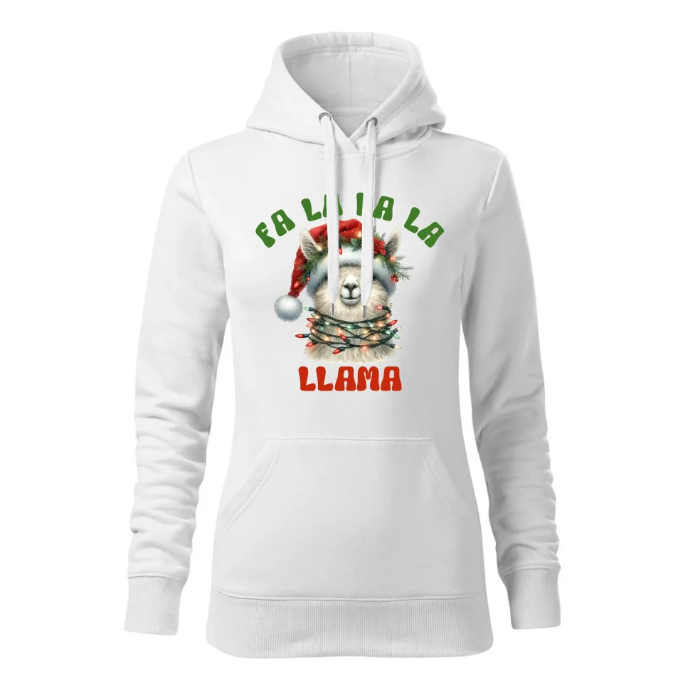 Świąteczna bluza damska z kapturem biała na prezent personalizacja hoodie Święta Boże Narodzenie Mikołajki