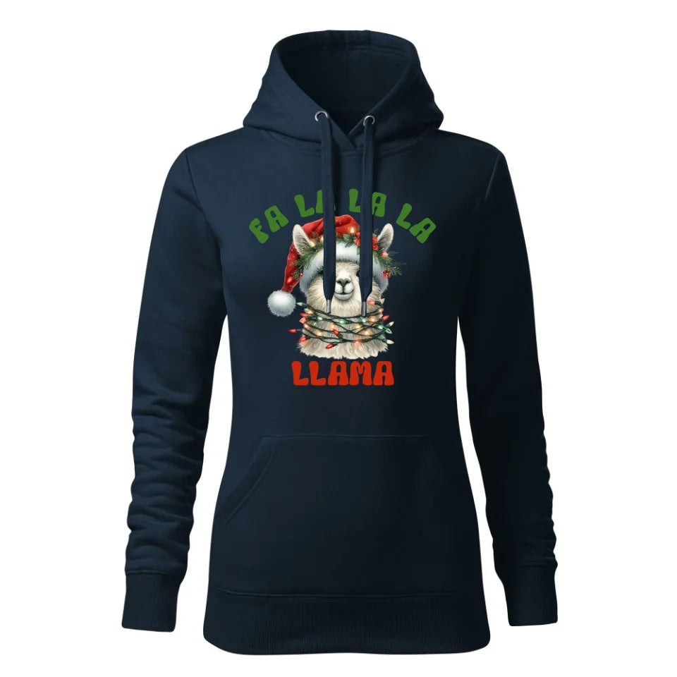 Świąteczna bluza damska z kapturem granatowa na prezent personalizacja hoodie Święta Boże Narodzenie Mikołajki