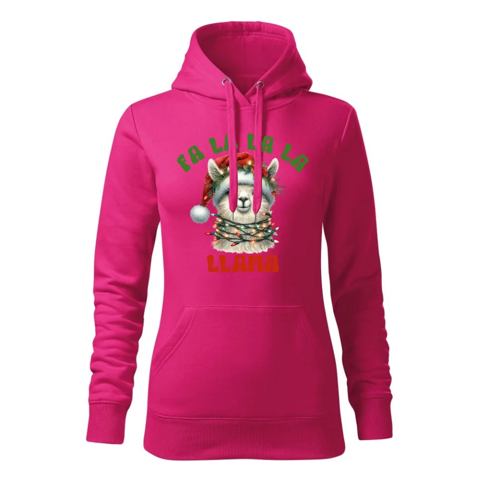 Świąteczna bluza damska z kapturem różowa na prezent personalizacja hoodie Święta Boże Narodzenie Mikołajki