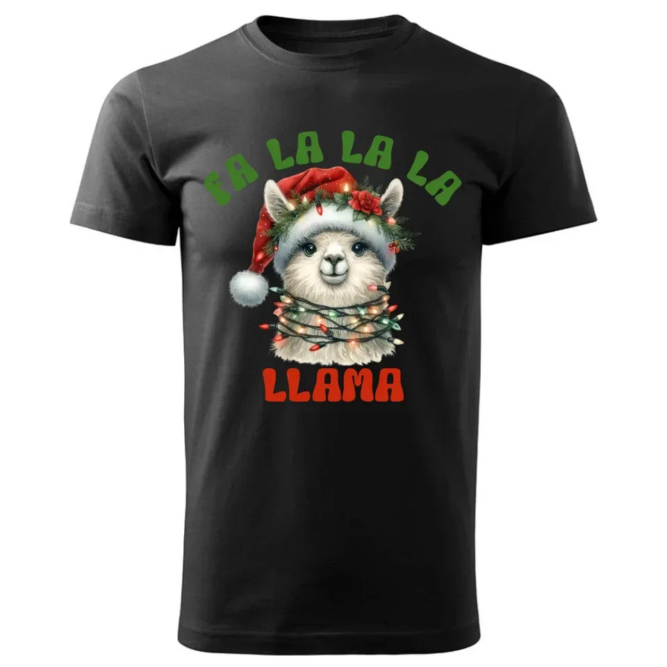 Fa la la la lama | Świąteczna koszulka męska BN71 - StoryCups.pl