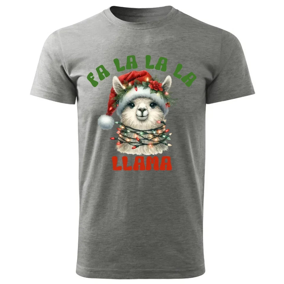 Fa la la la lama | Świąteczna koszulka męska BN71 - StoryCups.pl
