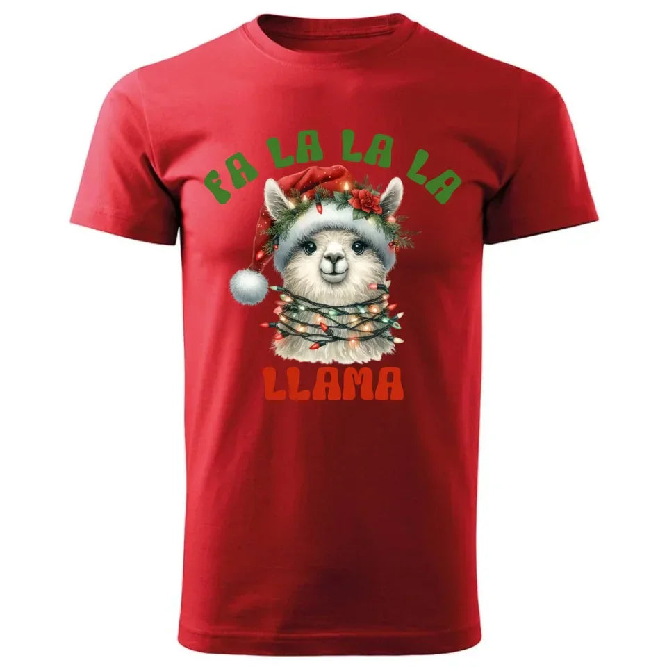 Fa la la la lama | Świąteczna koszulka męska BN71 - StoryCups.pl