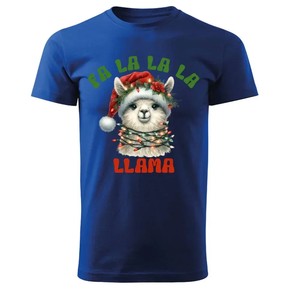 Fa la la la lama | Świąteczna koszulka męska BN71 - StoryCups.pl