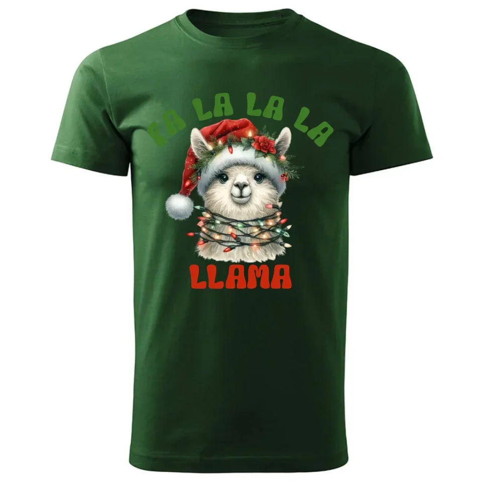 Fa la la la lama | Świąteczna koszulka męska BN71 - StoryCups.pl