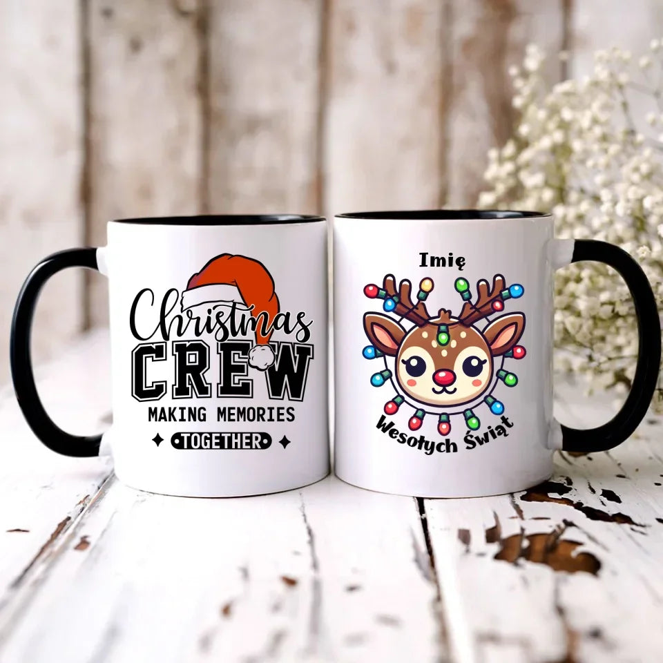 Renifer Wesołych Świąt | Personalizowany kubek świąteczny BN72 - StoryCups.pl