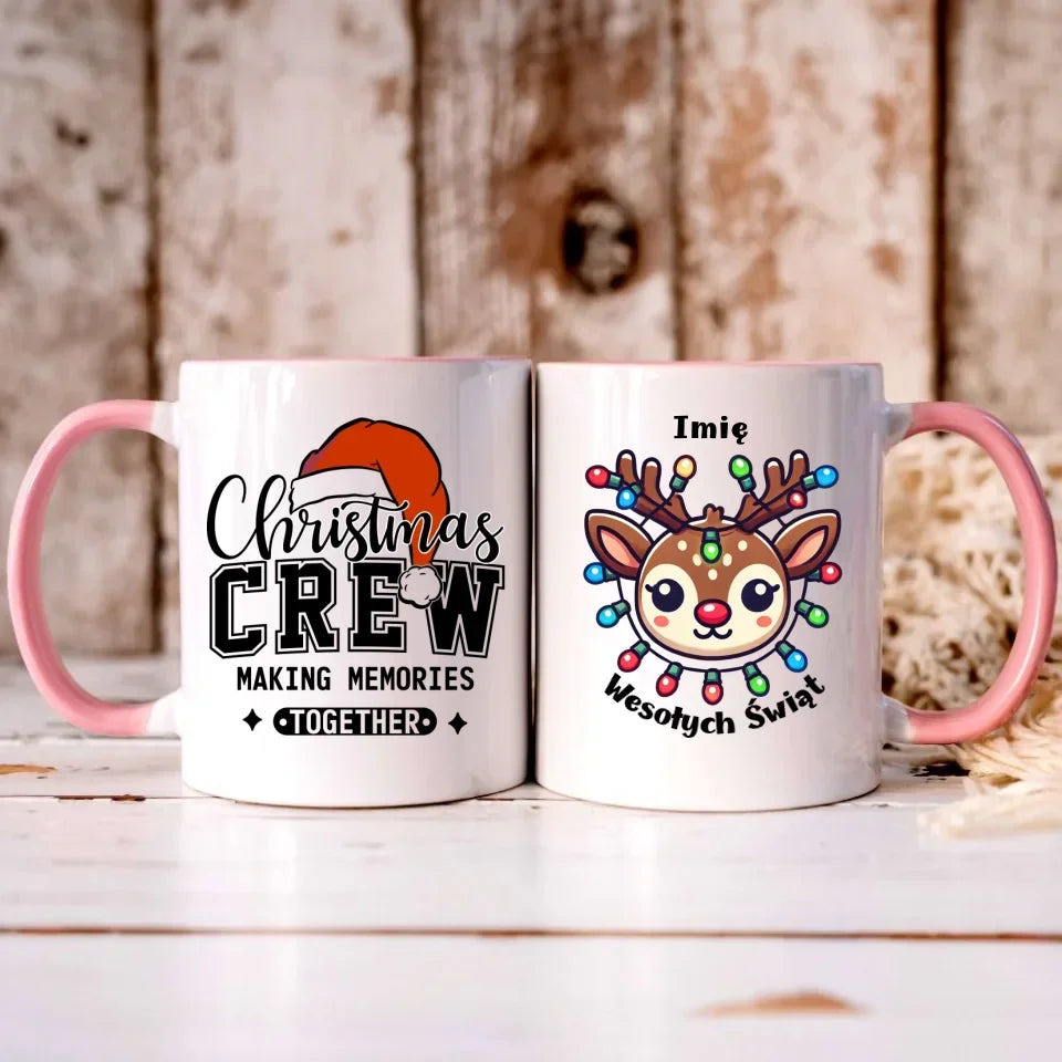 Renifer Wesołych Świąt | Personalizowany kubek świąteczny BN72 - StoryCups.pl