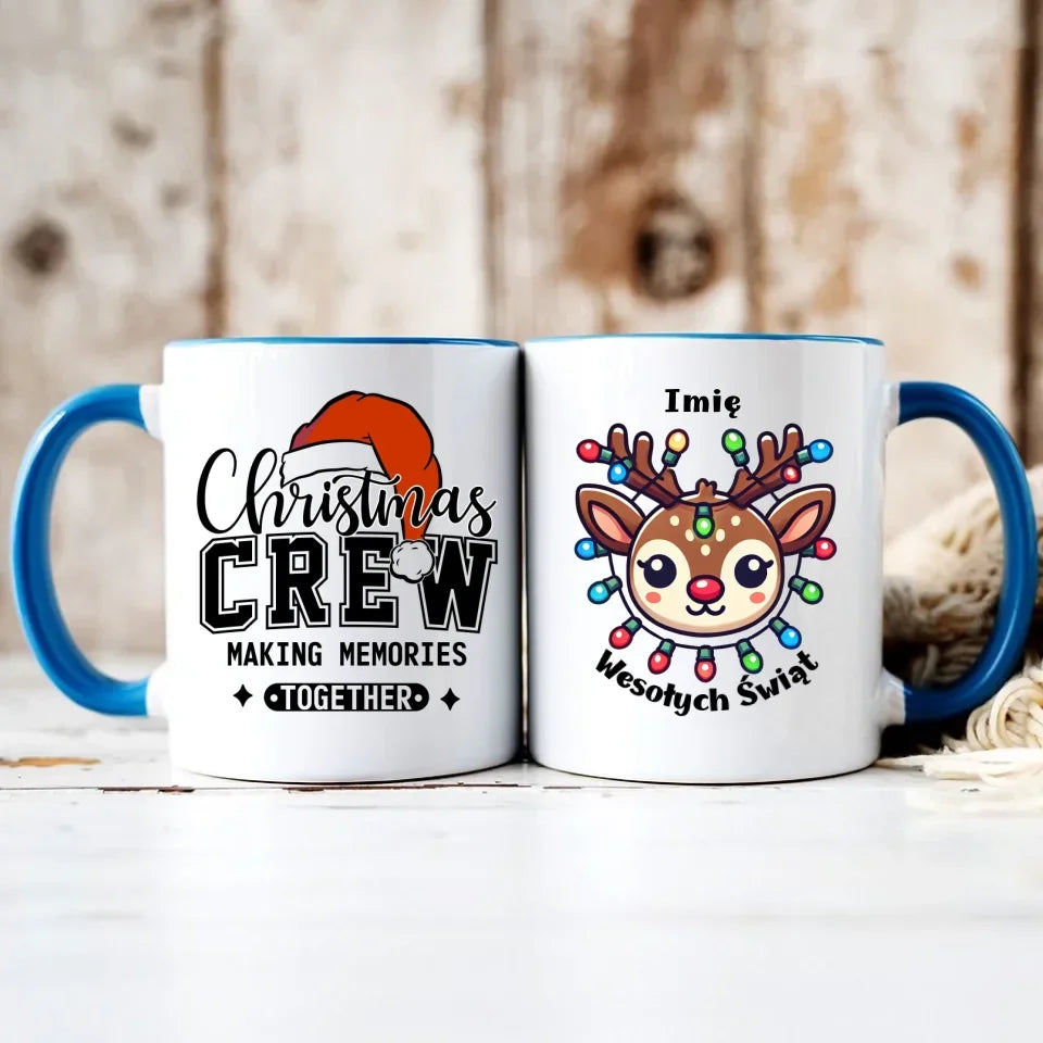 Renifer Wesołych Świąt | Personalizowany kubek świąteczny BN72 - StoryCups.pl