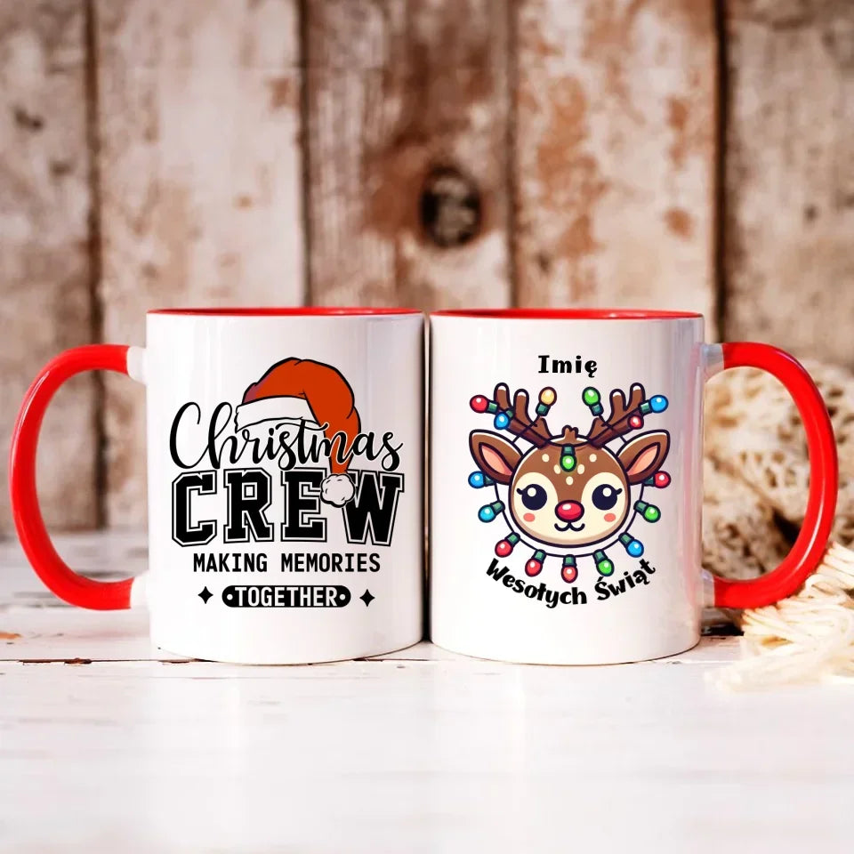 Renifer Wesołych Świąt | Personalizowany kubek świąteczny BN72 - StoryCups.pl