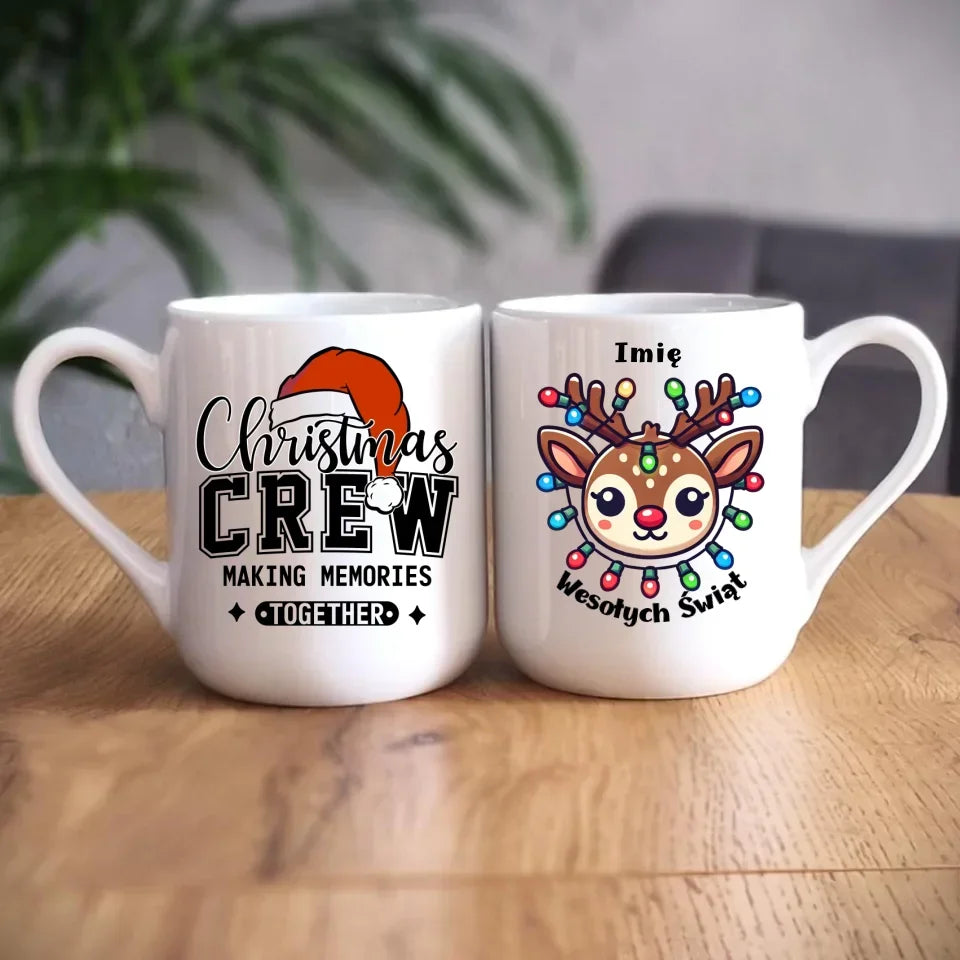 Renifer Wesołych Świąt | Personalizowany kubek świąteczny BN72 - StoryCups.pl