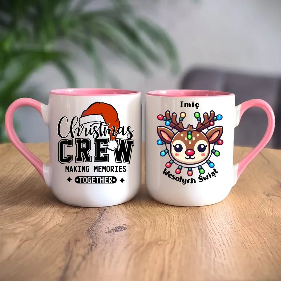 Renifer Wesołych Świąt | Personalizowany kubek świąteczny BN72 - StoryCups.pl