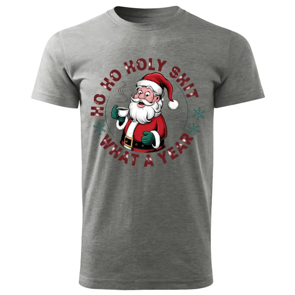 Ho ho holy shit | Świąteczna koszulka męska BN74 - StoryCups.pl