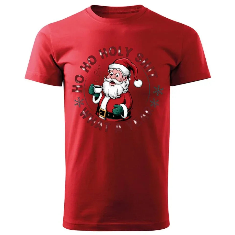 Ho ho holy shit | Świąteczna koszulka męska BN74 - StoryCups.pl