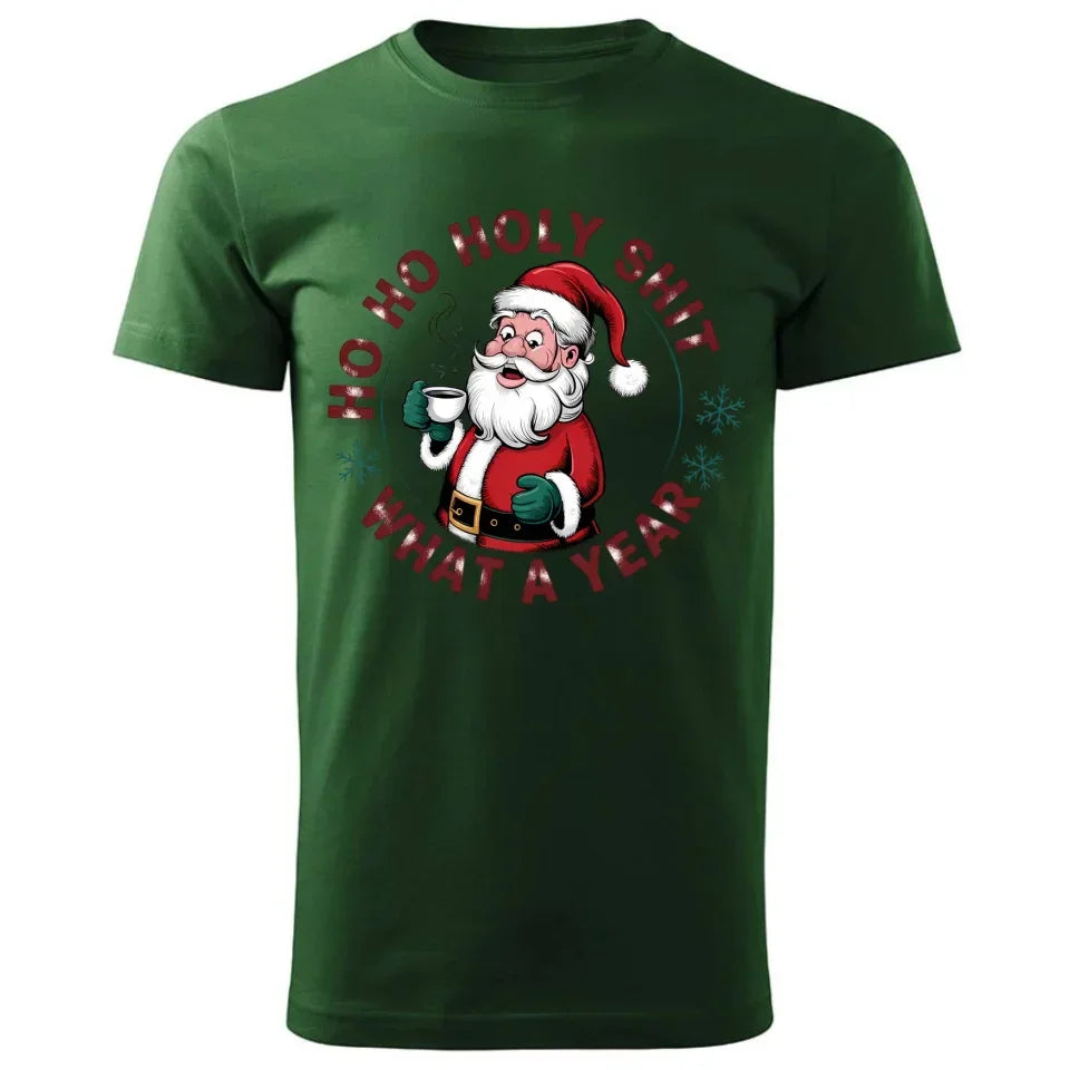 Ho ho holy shit | Świąteczna koszulka męska BN74 - StoryCups.pl