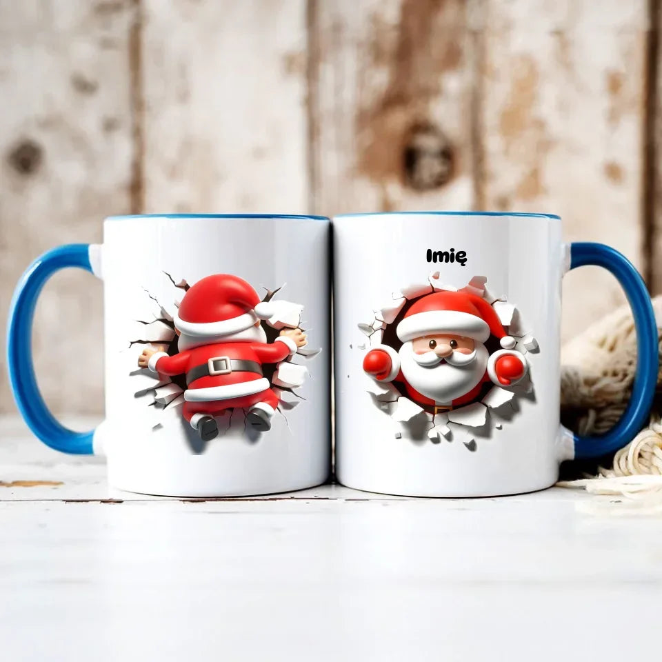 Mikołaj 3D | Personalizowany kubek świąteczny BN80 - StoryCups.pl