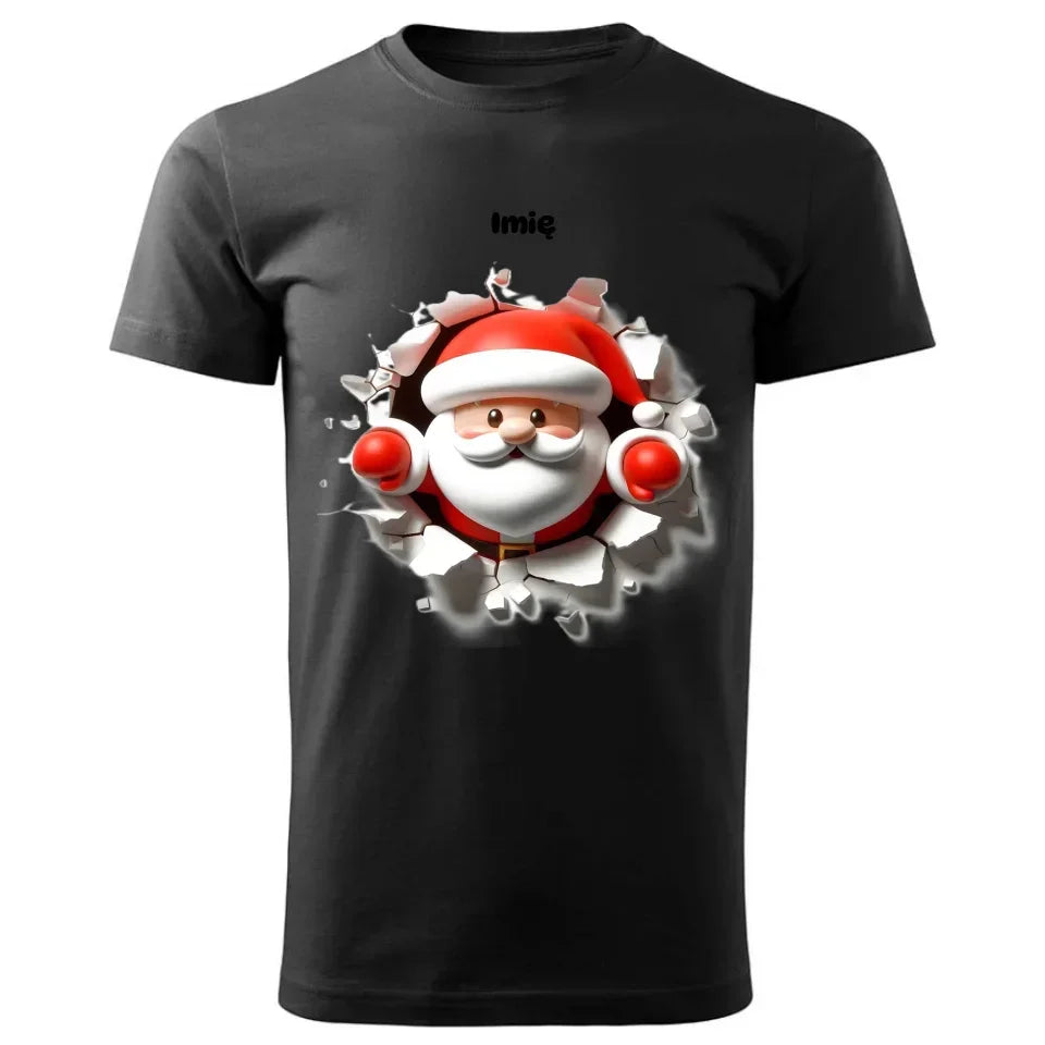 Mikołaj 3D | Personalizowana świąteczna koszulka męska BN80 - StoryCups.pl