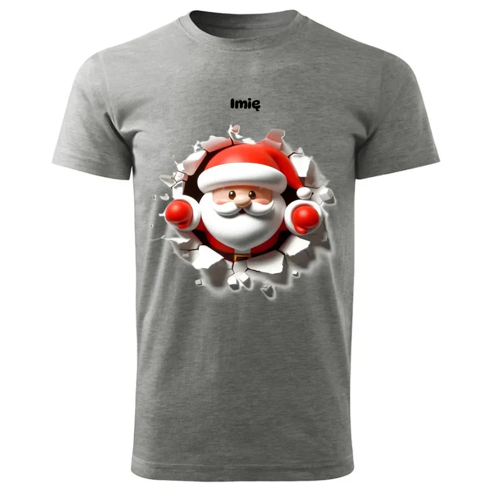 Mikołaj 3D | Personalizowana świąteczna koszulka męska BN80 - StoryCups.pl