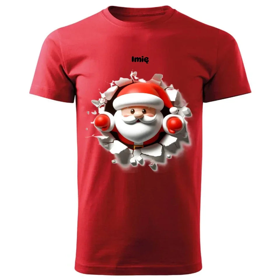 Mikołaj 3D | Personalizowana świąteczna koszulka męska BN80 - StoryCups.pl