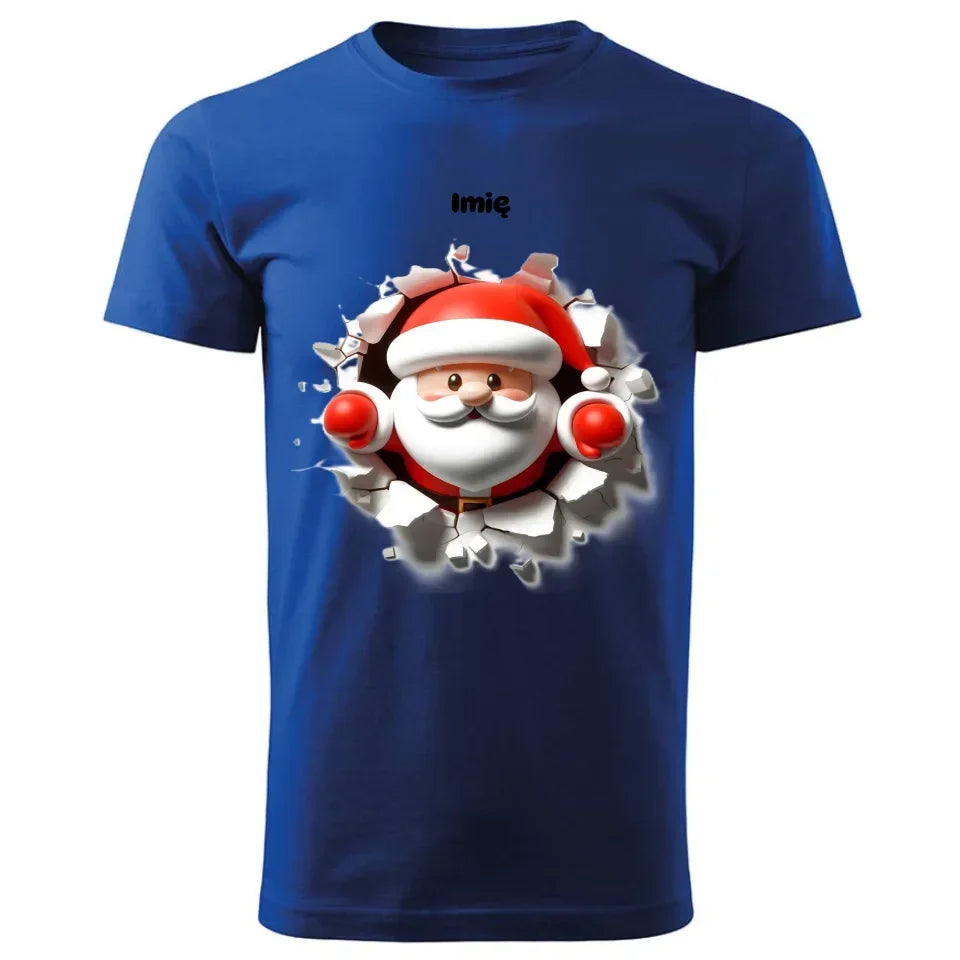 Mikołaj 3D | Personalizowana świąteczna koszulka męska BN80 - StoryCups.pl